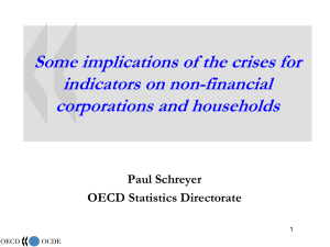 Some implications of the crises for indicators on non-financial corporations and households