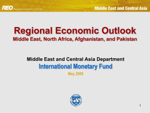Regional Economic Outlook International Monetary Fund Middle East and Central Asia Department