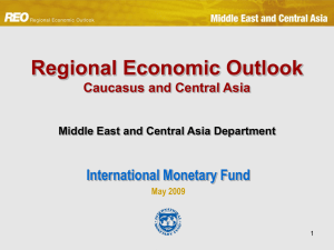 Regional Economic Outlook International Monetary Fund Caucasus and Central Asia