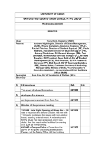 UNIVERSITY OF ESSEX  UNIVERSITY/STUDENTS’ UNION CONSULTATIVE GROUP Wednesday 22.05.08