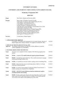 UNIVERSITY OF ESSEX  UNIVERSITY AND STUDENTS’ UNION CONSULTATIVE GROUP (USUCON)