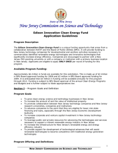 New Jersey Commission on Science and Technology Application Guidelines