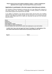 Please read the Terms and Conditions detailed on pages 2 -... application form on page 1 and returning it to the...