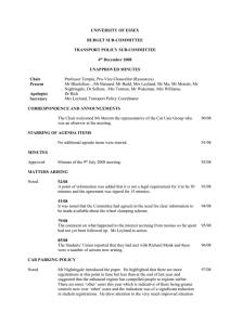 UNIVERSITY OF ESSEX  BUDGET SUB-COMMITTEE TRANSPORT POLICY SUB-COMMITTEE