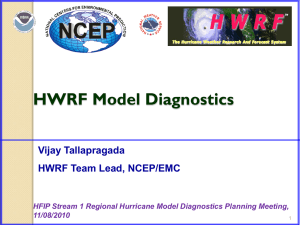 HWRF Model Diagnostics Vijay Tallapragada HWRF Team Lead, NCEP/EMC