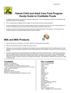 Hawaii Child and Adult Care Food Program