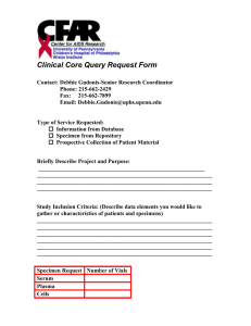 Clinical Core Query Request Form
