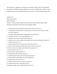 This document is a supplement to Dinosauria, second edition, edited... Peter Dodson, and Halszka Osmolska (Berkeley: University of California Press,...