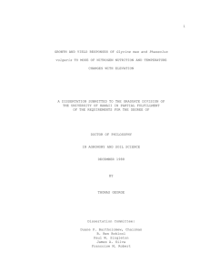 1 Glycine CHANGES WITH ELEVATION