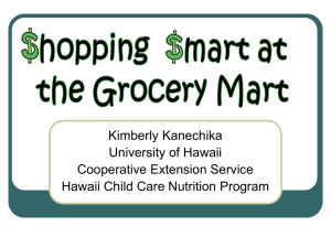 Kimberly Kanechika University of Hawaii Cooperative Extension Service Hawaii Child Care Nutrition Program