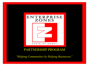 PARTNERSHIP PROGRAM “Helping Communities by Helping Businesses”