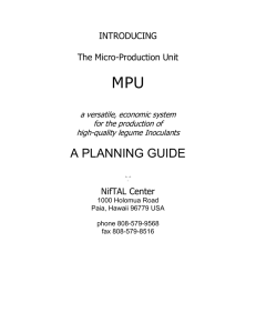 MPU  A PLANNING GUIDE INTRODUCING