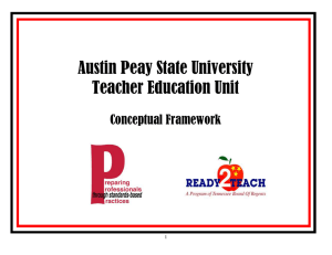 Austin Peay State University Teacher Education Unit  Conceptual Framework