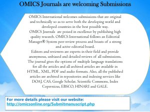 OMICS Journals are welcoming Submissions