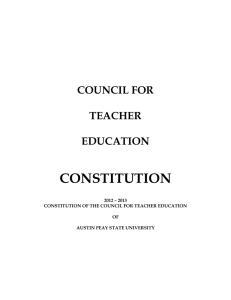 CONSTITUTION COUNCIL FOR  TEACHER