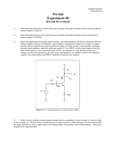 Pre-lab Experiment #8 (Pre-lab #6 revisited)