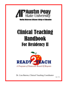 Clinical Teaching Handbook For Residency II
