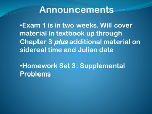 Announcements plus Exam 1 is in two weeks. Will cover