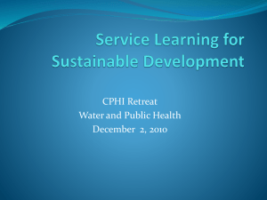 CPHI Retreat Water and Public Health December  2, 2010