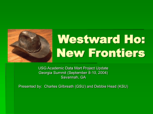 Westward Ho: New Frontiers