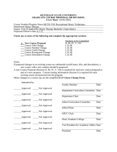 KENNESAW STATE UNIVERSITY GRADUATE COURSE PROPOSAL OR REVISION, Cover Sheet