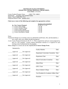 Course Number/Program Name        ... Department      Sociology and Criminal Justice