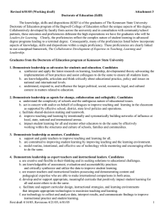 Revised 6/01/05 (Working draft)  Attachment 3 Doctorate of Education (EdD)