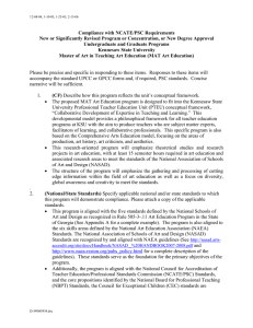 Compliance with NCATE/PSC Requirements