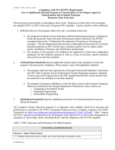 Compliance with NCATE/PSC Requirements