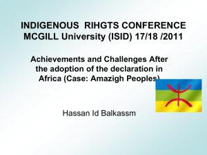 INDIGENOUS  RIHGTS CONFERENCE MCGILL University (ISID) 17/18 /2011