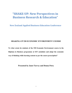 “SHAKE-UP: New Perspectives in Business Research &amp; Education”