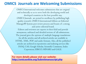 OMICS  Journals are Welcoming Submissions