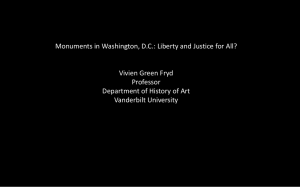 Monuments in Washington, D.C.: Liberty and Justice for All? Professor