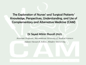 The Exploration of Nurses’ and Surgical Patients’