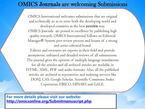 Journals are welcoming Submissions OMICS