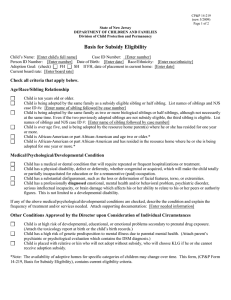 Basis for Subsidy Eligibility