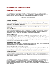 Design Process  Structuring the Reflection Process