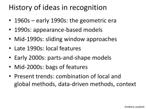History of ideas in recognition