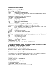 Macdonald Group Writing Tips  Forbidden (or overused) Words Centrifuging  centrifugation