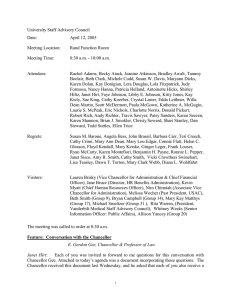 University Staff Advisory Council Date: April 12, 2005 Meeting Location: