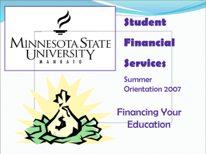 Student Financial Services Financing Your