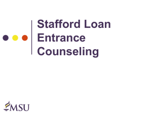 Stafford Loan Entrance Counseling