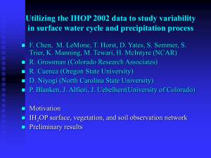 Utilizing the IHOP 2002 data to study variability