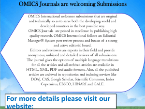 OMICS Journals are welcoming Submissions