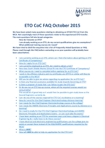 ETO CoC FAQ October 2015