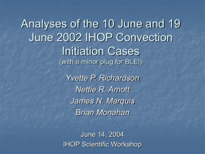 Analyses of the 10 June and 19 June 2002 IHOP Convection