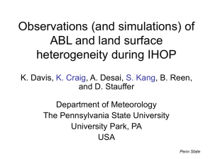 Observations (and simulations) of ABL and land surface heterogeneity during IHOP