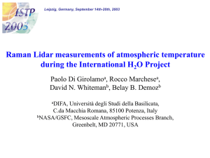 Raman Lidar measurements of atmospheric temperature during the International H O Project