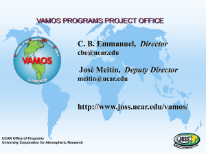 Director Deputy Director  VAMOS PROGRAMS PROJECT OFFICE