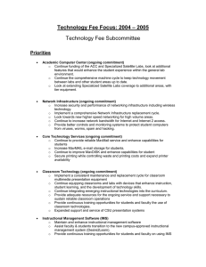 – 2005 Technology Fee Focus: 2004 Technology Fee Subcommittee